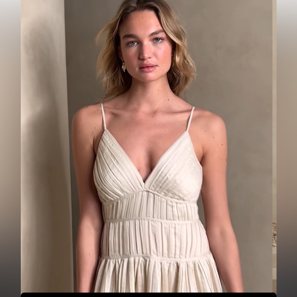 NWT BANANA REPUBLIC JACQUI PLEATED MAXI DRESS - Picture 9 of 12